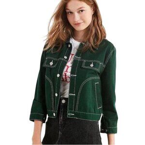Unif NWT Denim Jacket Holy Green 3/4 Sleeve ASO TV 911/ Scream/The Fosters SizeS